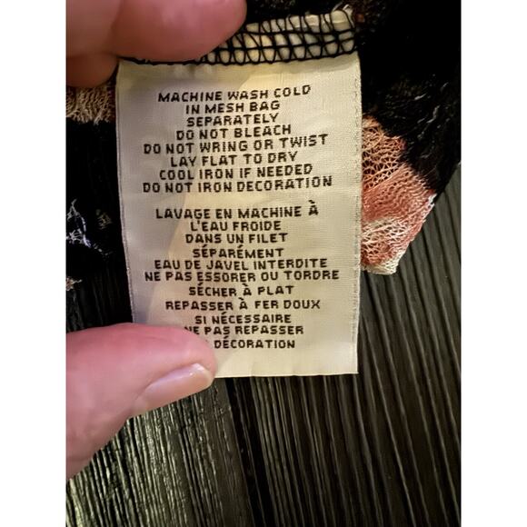 Denim & Supply Ralph Lauren Whimsigoth Fairy Floral Sheer Black Lace Top Size XL - Picture 7 of 8